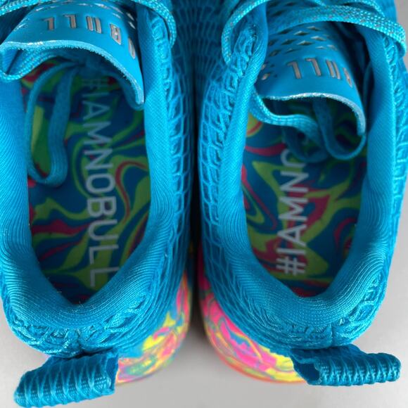 NOBULL Mesh Runners Women\'s 7 Blue Glitch Neon Athletic Sneakers Casual Shoe EUC main image 6